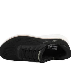 Skechers BOBS Squad Chaos Current-Muse Trainers - Black-Rose Gold