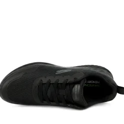 Skechers Bounder Arcadia Lace Up Trainers - Black-Black
