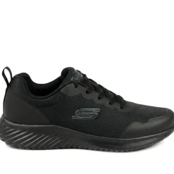 Skechers Bounder Arcadia Lace Up Trainers - Black-Black