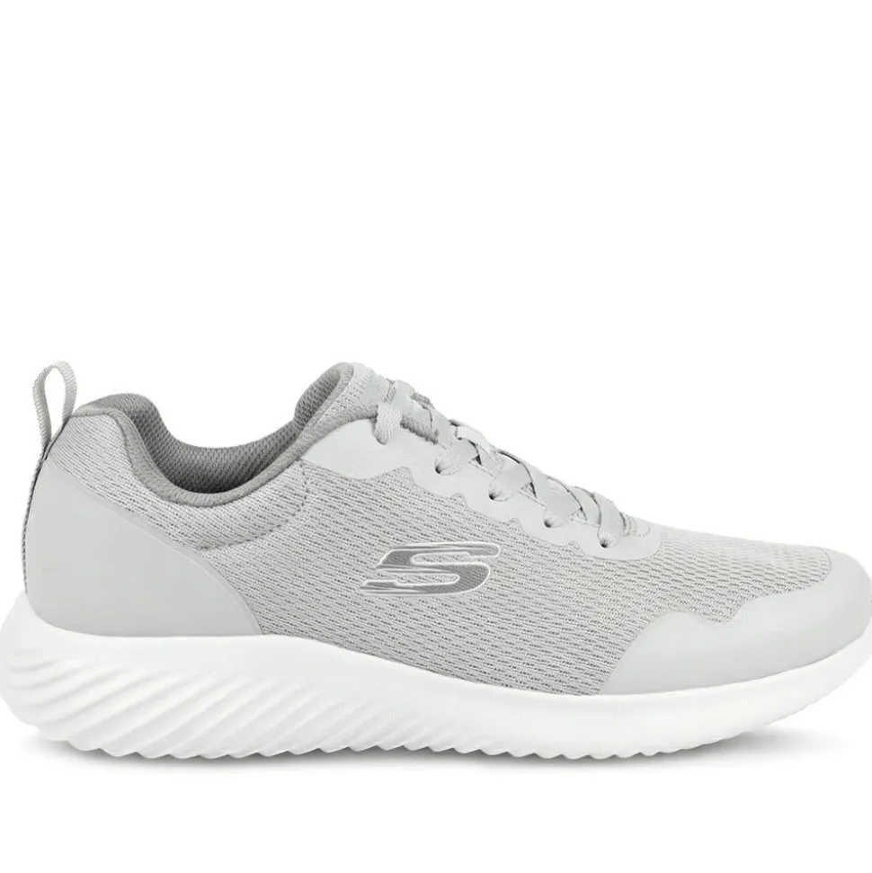 Skechers Bounder Arcadia Lace Up Trainers - Grey