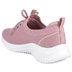 Skechers Breathable Lace Up Trainers - Mauve