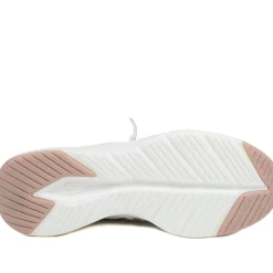 Skechers Contour Foam Trainers - White-Rose Gold
