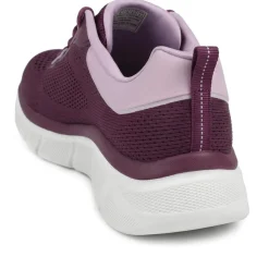 Skechers Cushioned Lace Up Trainers - Plum