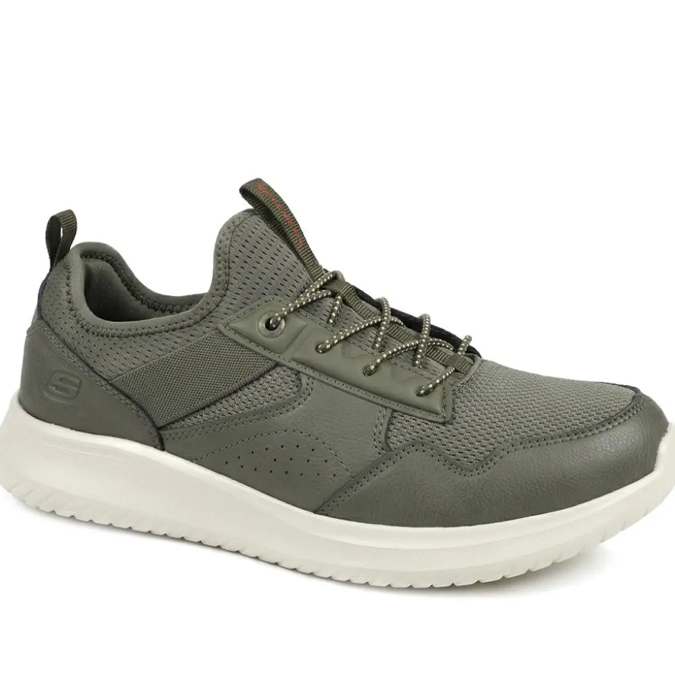Skechers Dawson Monterey Bungee Lace Trainers - Olive