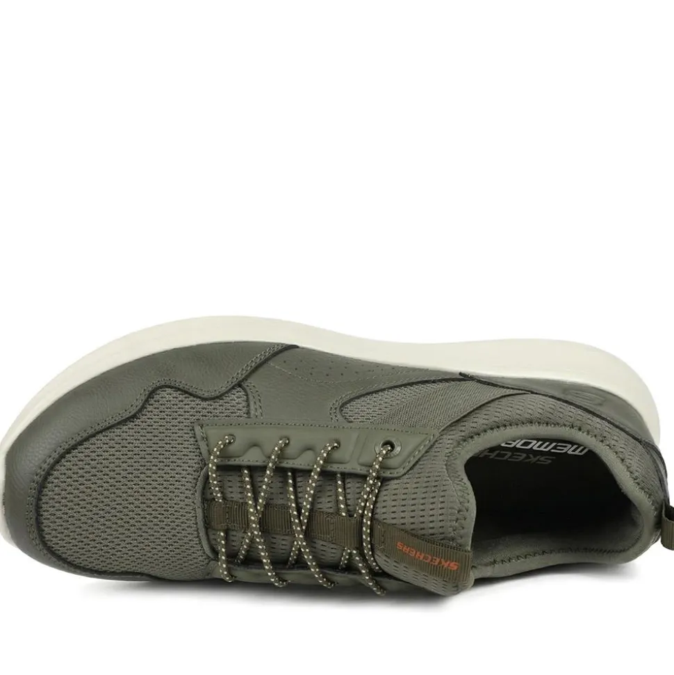 Skechers Dawson Monterey Bungee Lace Trainers - Olive