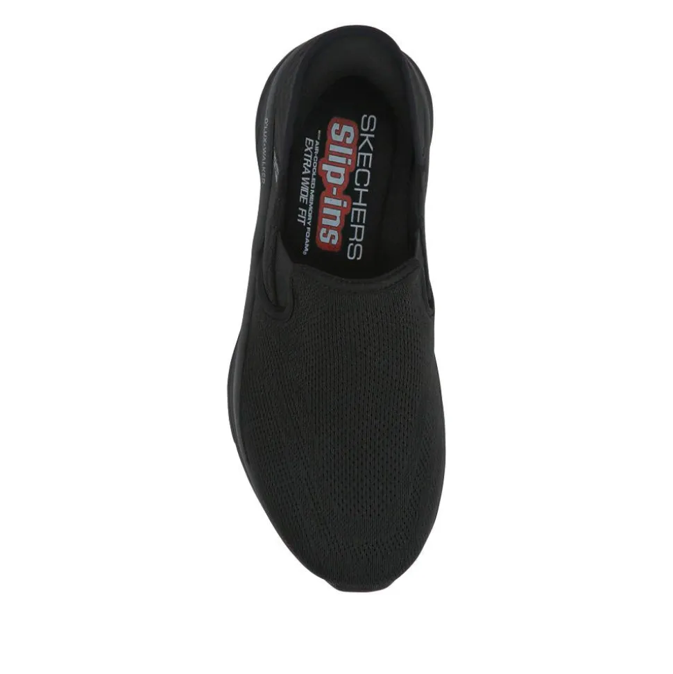 Skechers Extra Wide Slip-Ins D'Lux Walker 2.0 - Black-Black