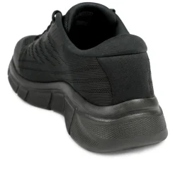 Skechers Flex Flow Arlen Lace Up Trainers - Black-Black