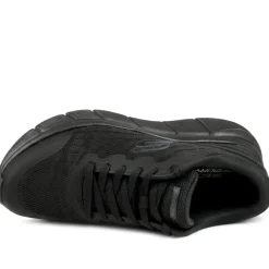 Skechers Flex Flow Arlen Lace Up Trainers - Black-Black