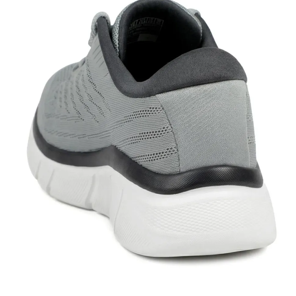 Skechers Flex Flow Arlen Lace Up Trainers - Grey