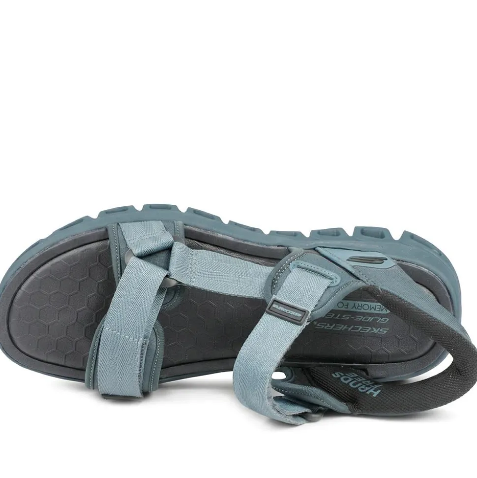 Skechers Glide Step Memory Foam Sandals - Blue