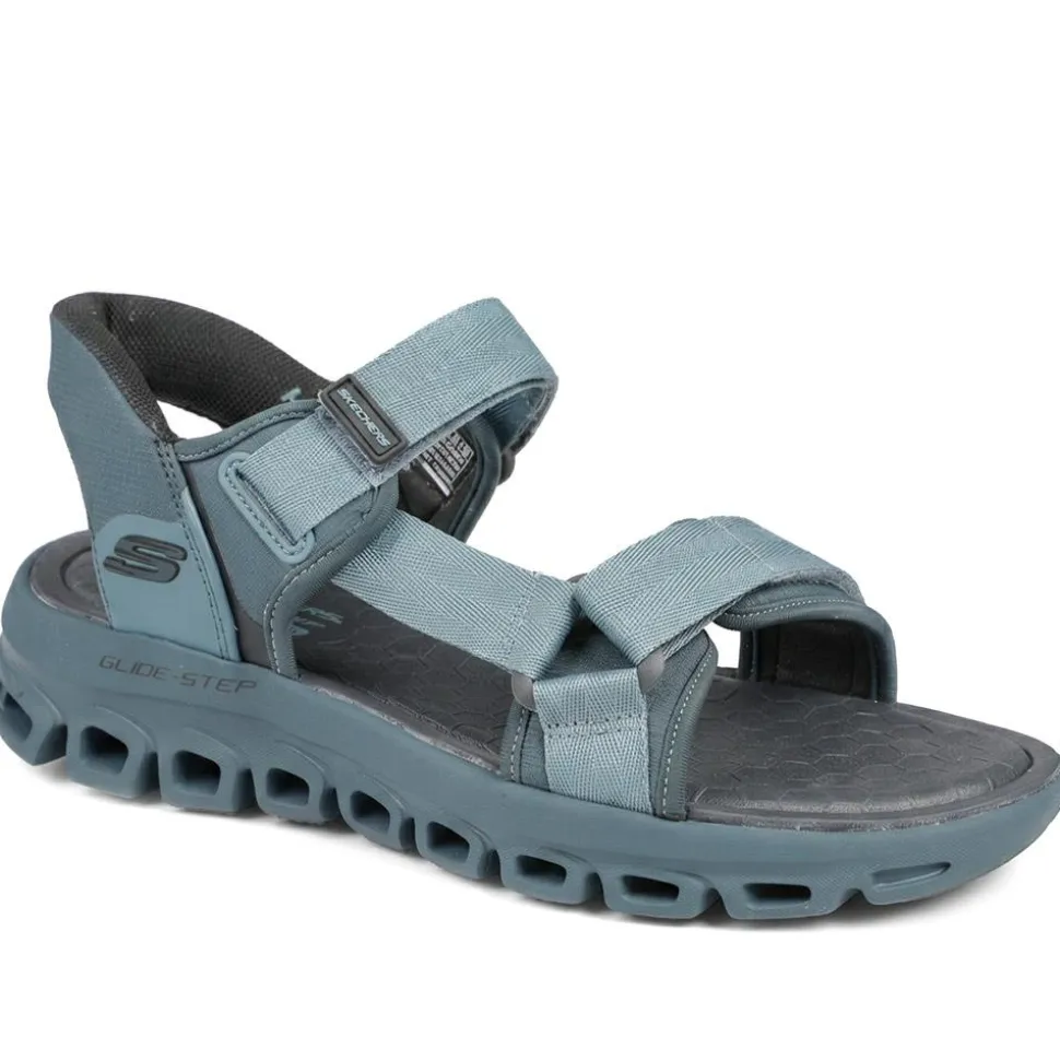 Skechers Glide Step Memory Foam Sandals - Blue