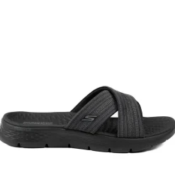 Skechers GO WALK Flex Sandal-Impressed - Black-Grey
