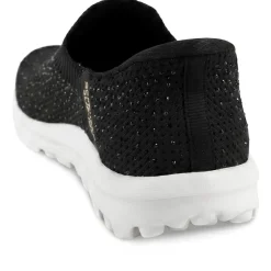 Skechers Go Walk Travel - Amara Slip On Trainers - Black