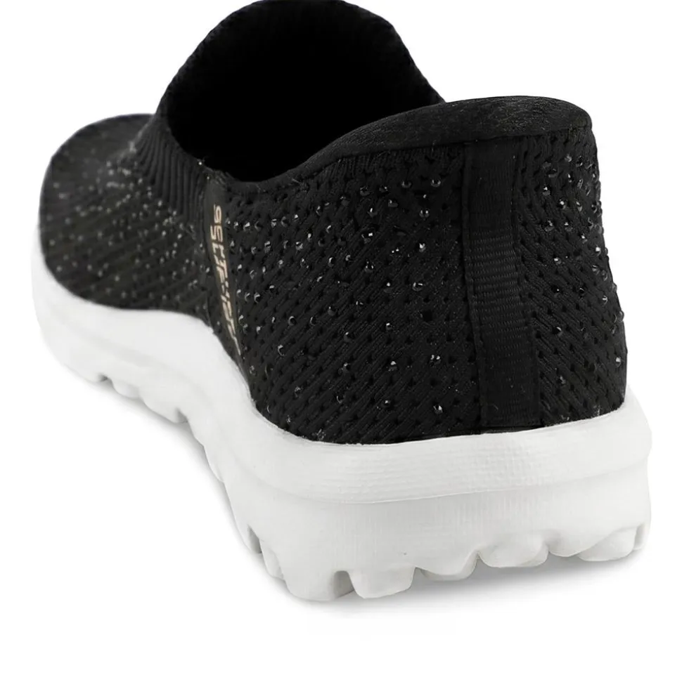 Skechers Go Walk Travel - Amara Slip On Trainers - Black