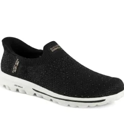 Skechers Go Walk Travel - Amara Slip On Trainers - Black