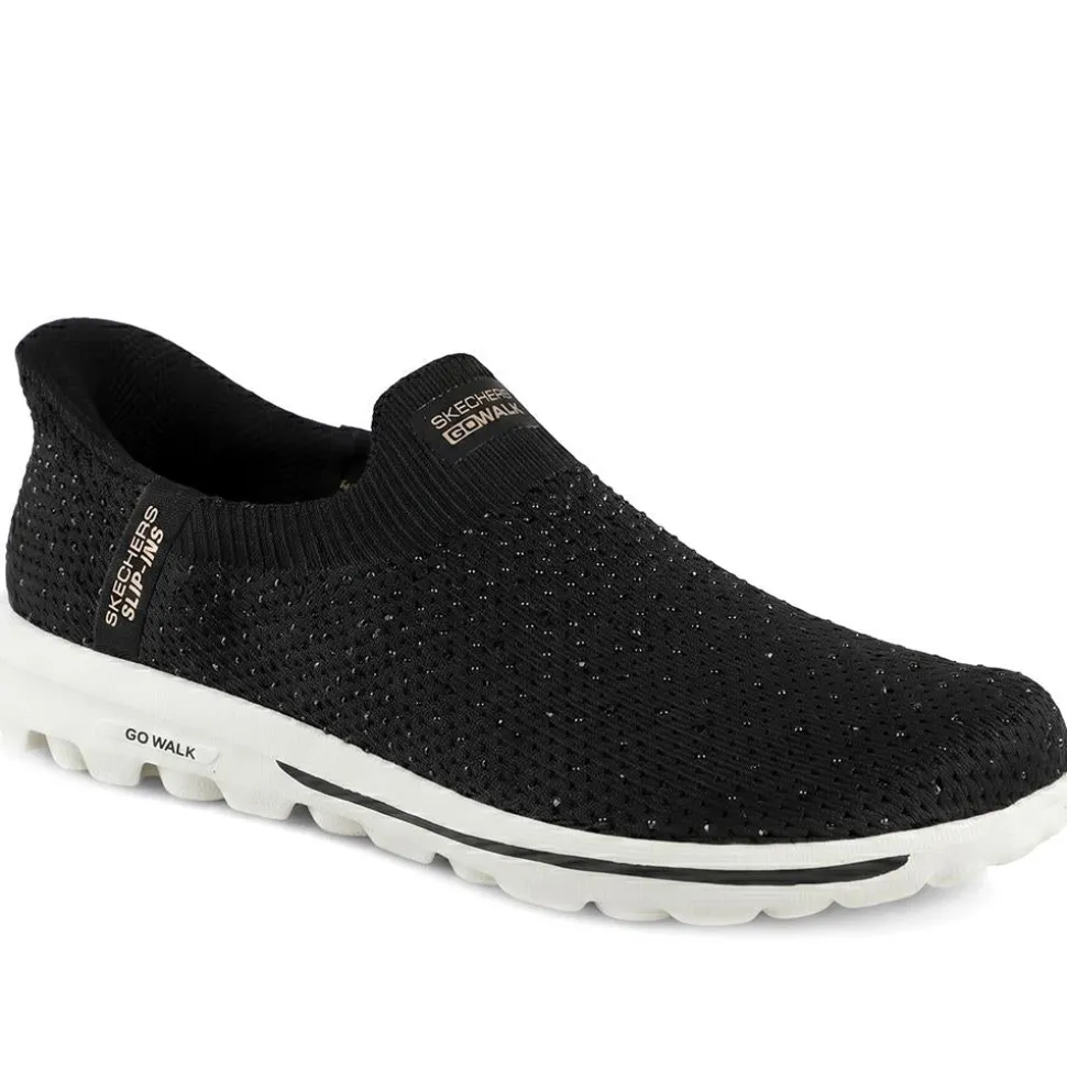 Skechers Go Walk Travel - Amara Slip On Trainers - Black
