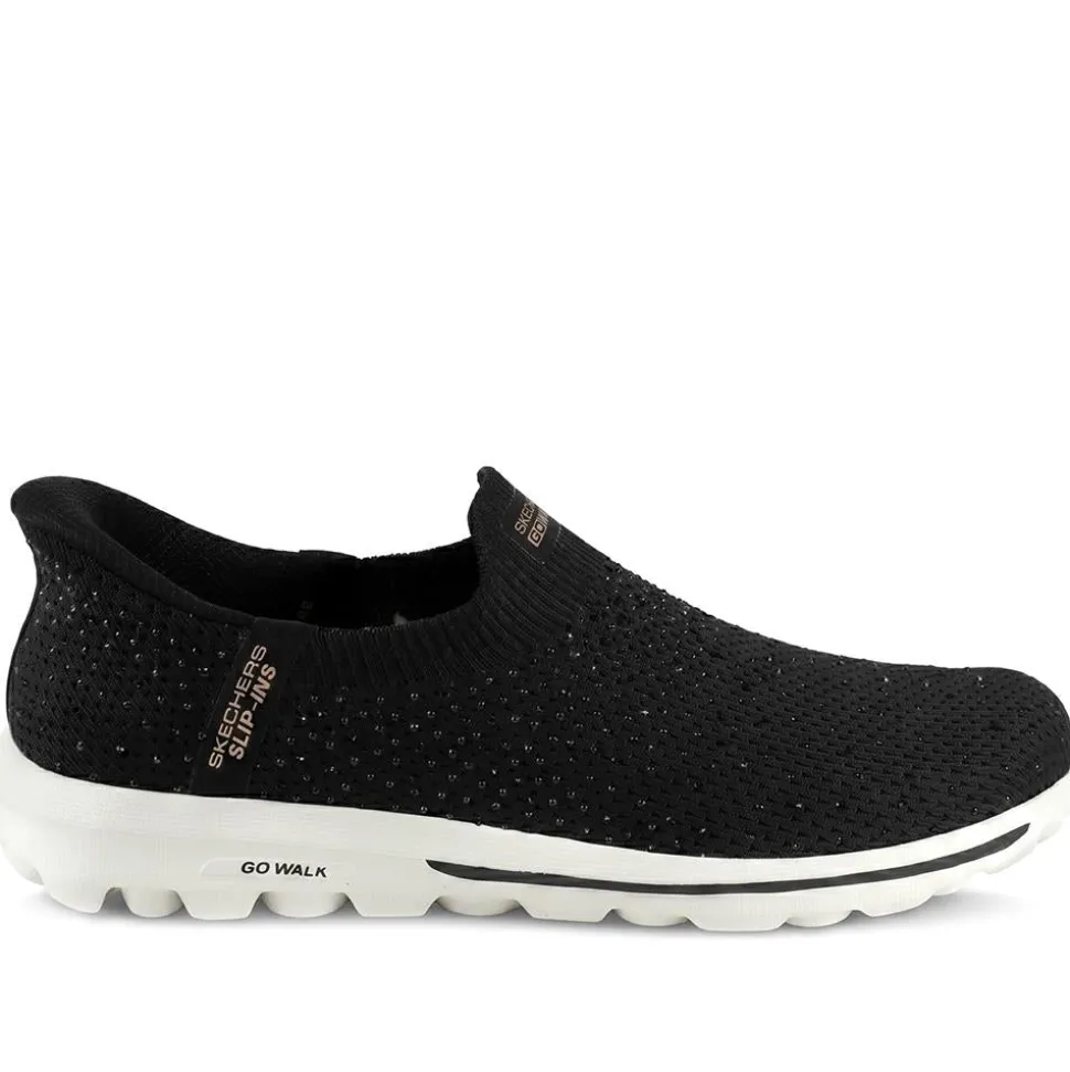 Skechers Go Walk Travel - Amara Slip On Trainers - Black