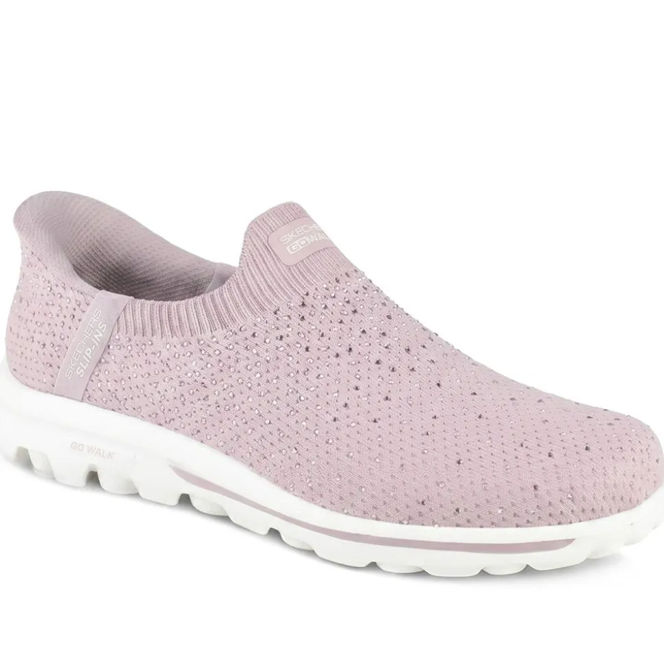 Skechers Go Walk Travel - Amara Slip On Trainers - Mauve