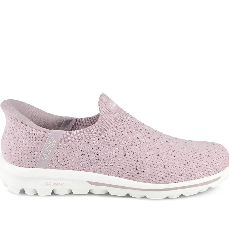 Skechers Go Walk Travel - Amara Slip On Trainers - Mauve