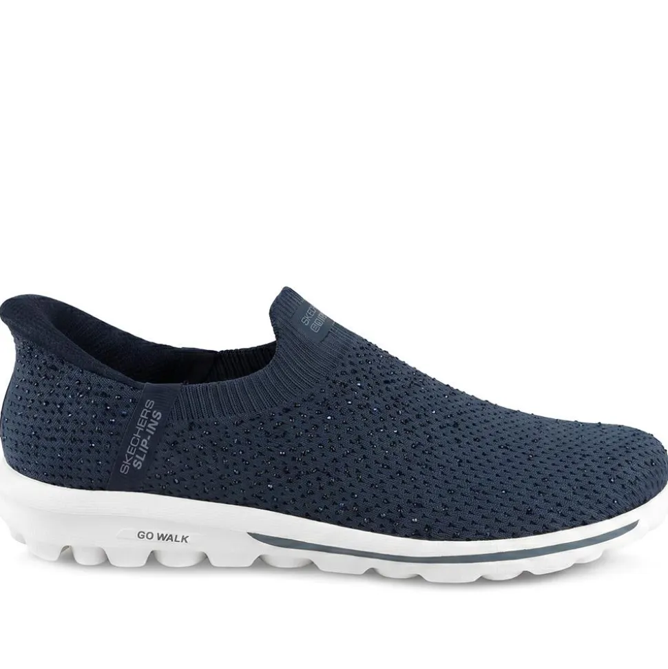 Skechers Go Walk Travel - Amara Slip On Trainers - Navy