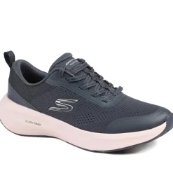 Skechers Lace Up Plush Foam® Trainers - Navy