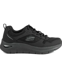 Skechers Memory Foam Lace Up Trainers - Black