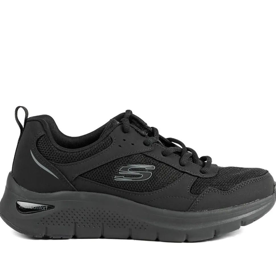 Skechers Memory Foam Lace Up Trainers - Black