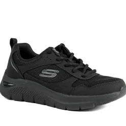 Skechers Memory Foam Lace Up Trainers - Black
