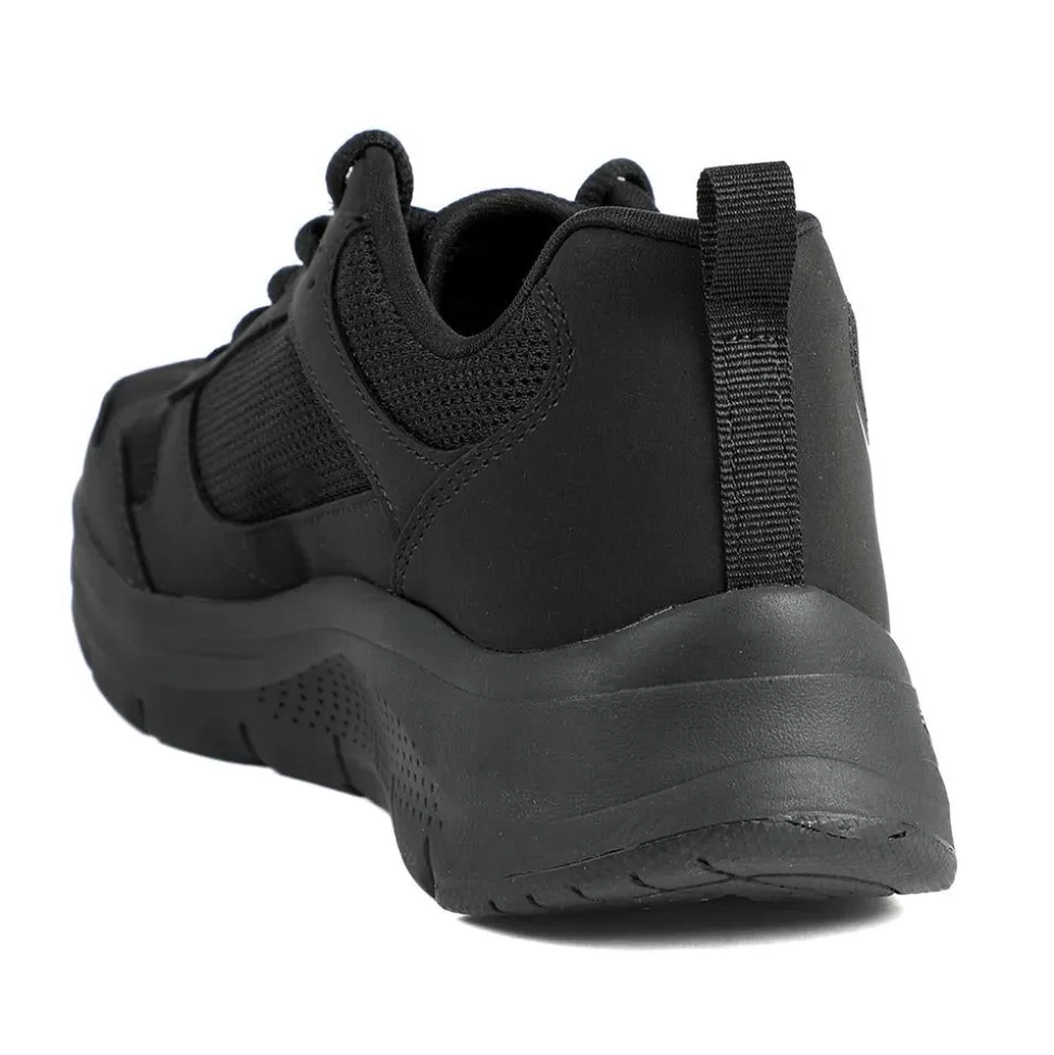 Skechers Memory Foam Lace Up Trainers - Black