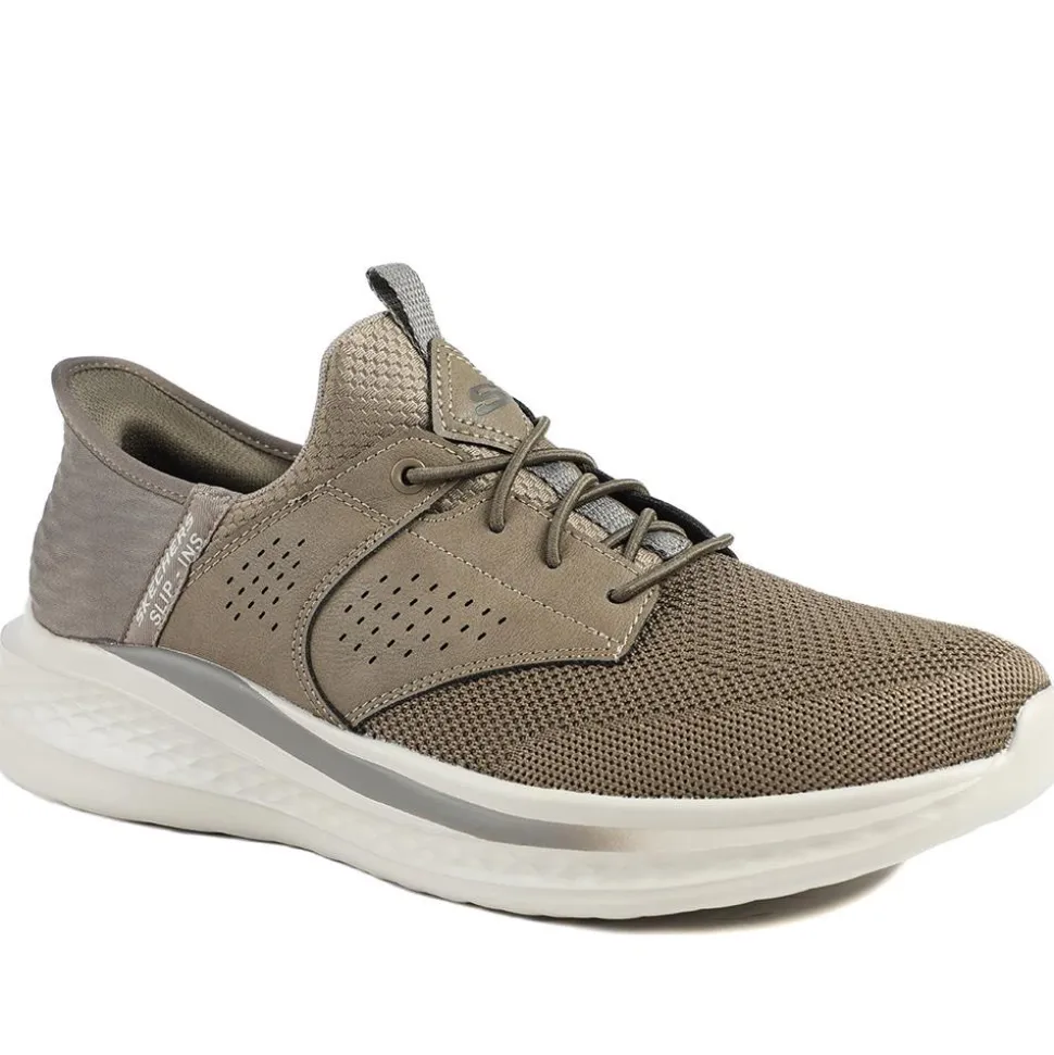 Skechers Relaxed Fit®: Slade Caster Trainers - Khaki