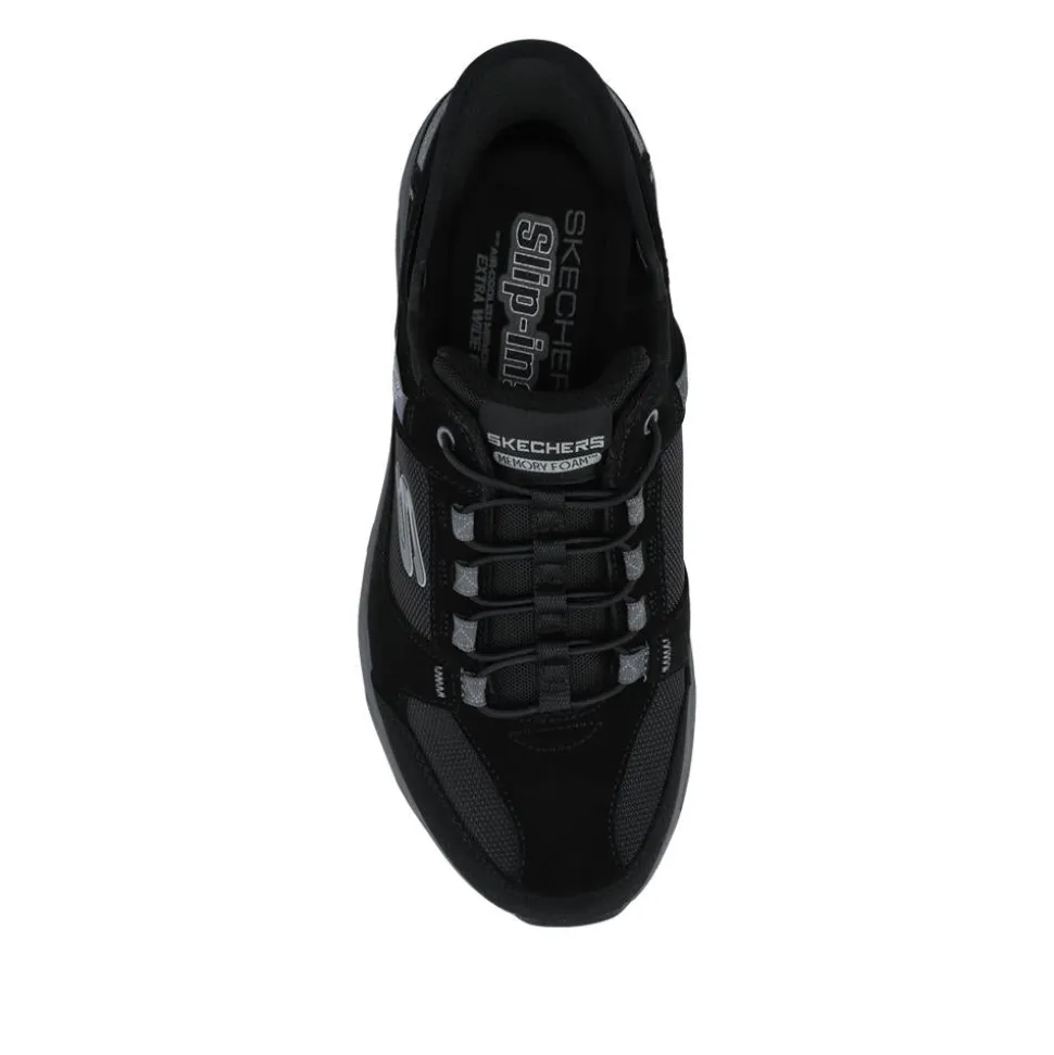 Skechers Slip-ins: Extra Wide Memory Foam Trainers - Black-Grey