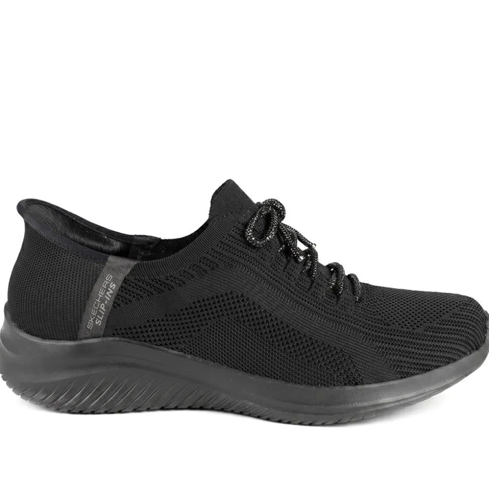 Skechers Slip-ins: Lace Up Trainers - Black