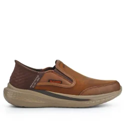 Skechers Slip-ins: Slade - Cooper Leather Shoes - Brown