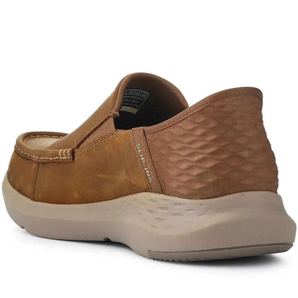 Skechers Slip-ins: Slade - Cooper Leather Shoes - Red-Brown