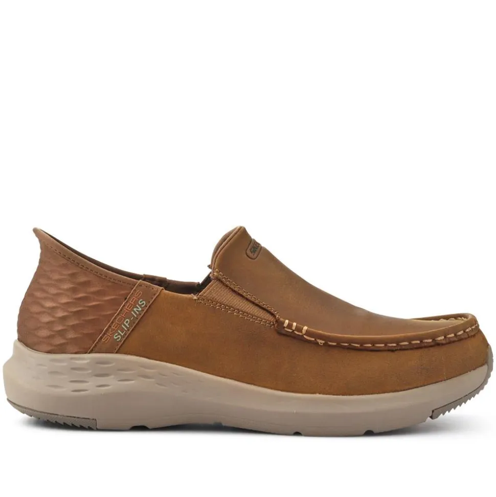 Skechers Slip-ins: Slade - Cooper Leather Shoes - Red-Brown