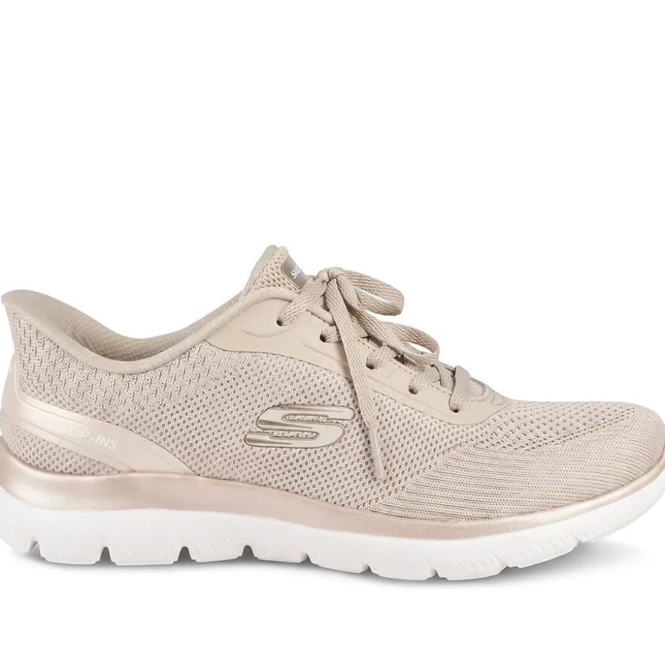 Skechers Slip-ins: Summits Lace Up Trainers - Natural