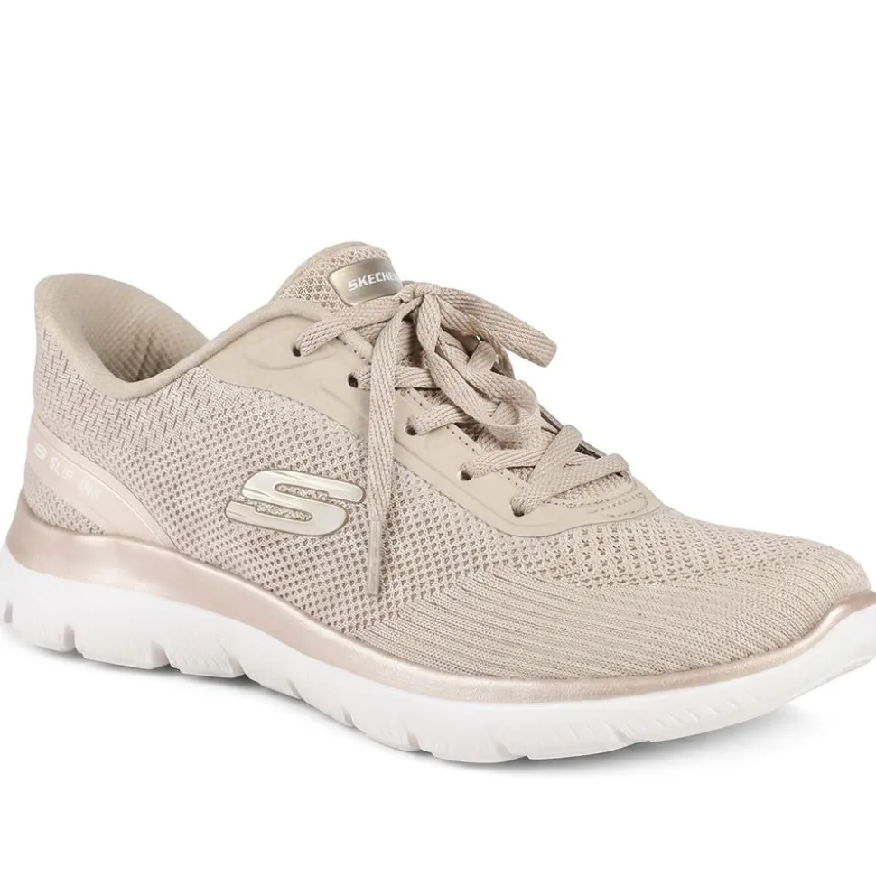Skechers Slip-ins: Summits Lace Up Trainers - Natural