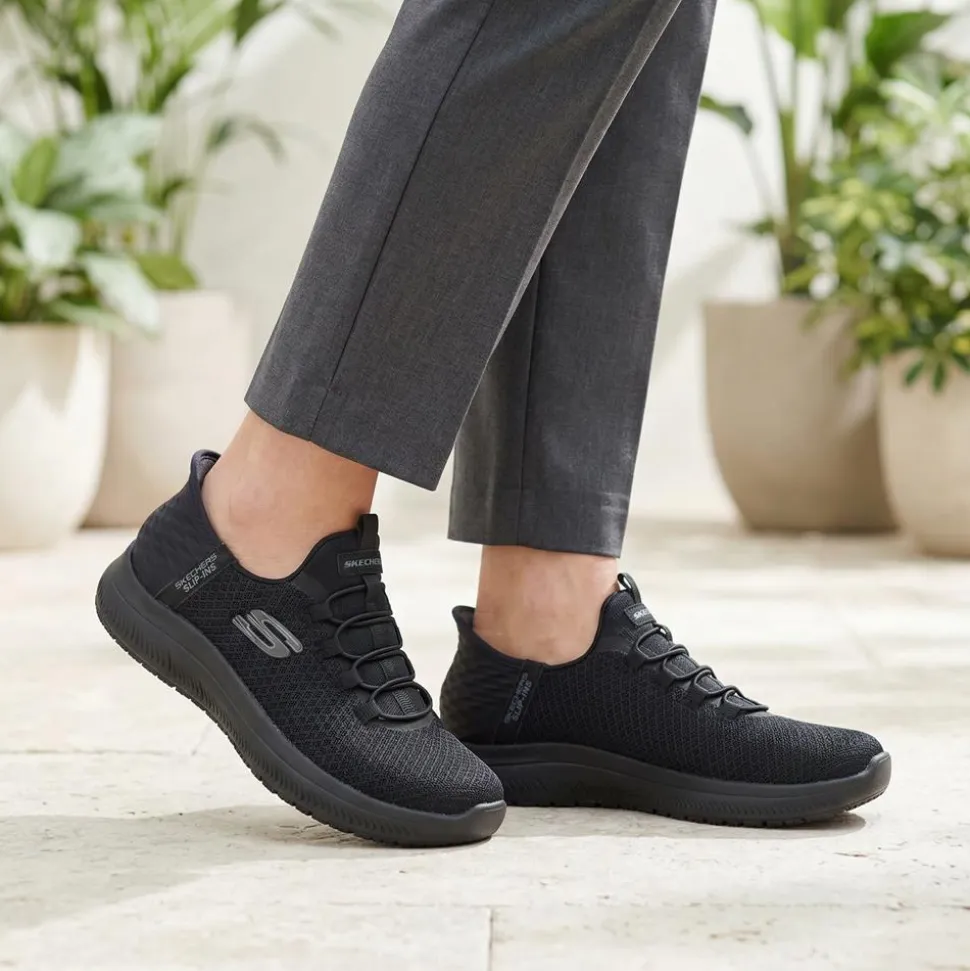 Skechers Slip-ins: Summits SR - Enslee Trainers - Black-Black