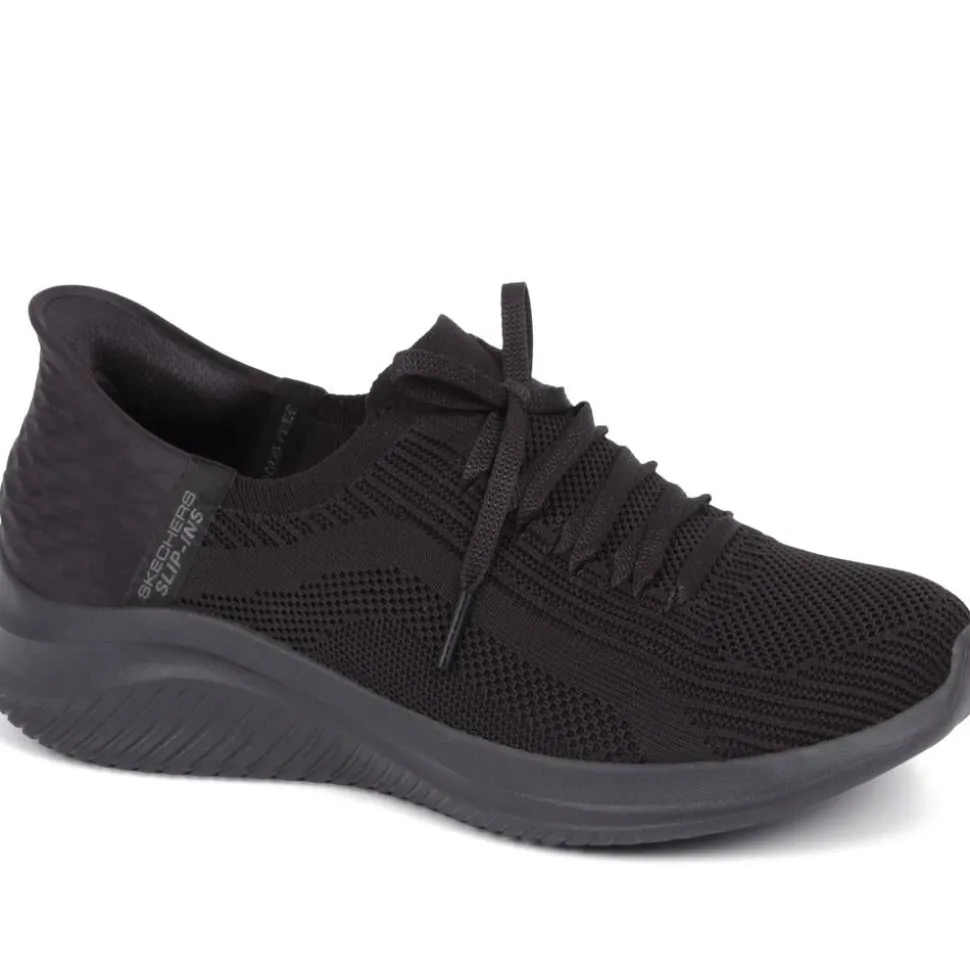 Skechers Slip-ins: Ultra Flex Brilliant Trainers - Black-Black