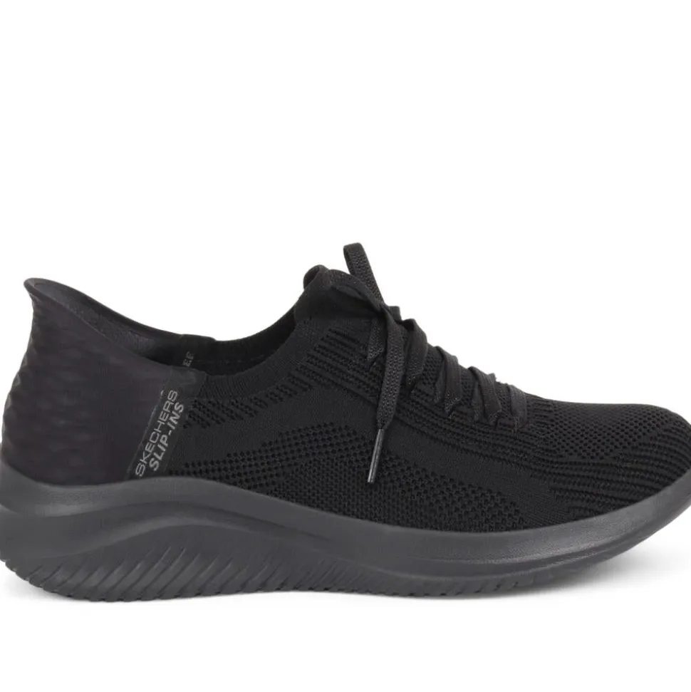 Skechers Slip-ins: Ultra Flex Brilliant Trainers - Black-Black