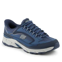 Skechers Slip-ins: Wide Fit Leather Trainers - Navy