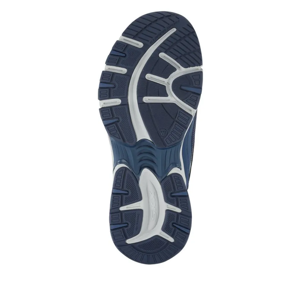 Skechers Slip-ins: Wide Fit Leather Trainers - Navy