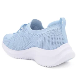Skechers Sporty Breathable Slip On Trainers - Light Blue