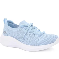 Skechers Sporty Breathable Slip On Trainers - Light Blue