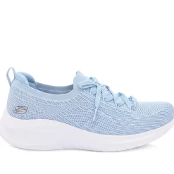 Skechers Sporty Breathable Slip On Trainers - Light Blue