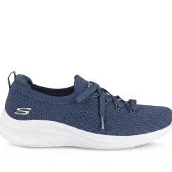 Skechers Sporty Breathable Slip On Trainers - Navy