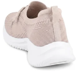 Skechers Sporty Breathable Slip On Trainers - Taupe