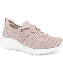 Skechers Sporty Breathable Slip On Trainers - Taupe