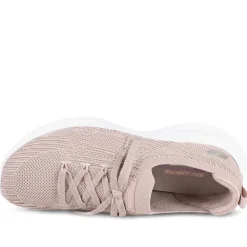 Skechers Sporty Breathable Slip On Trainers - Taupe
