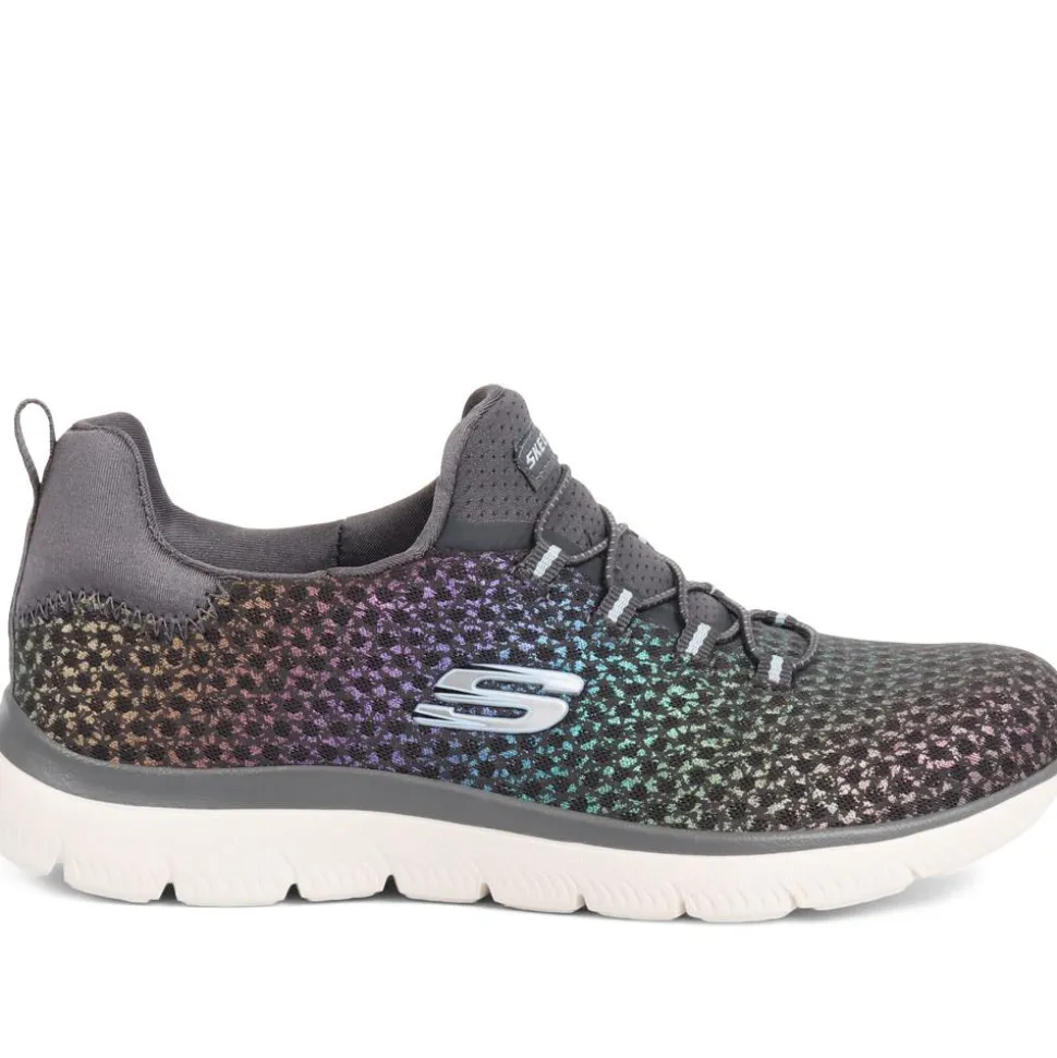 Skechers Summit - Glowing Iris Trainers - Charcoal